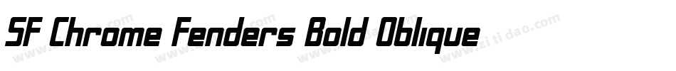 SF Chrome Fenders Bold Oblique字体转换